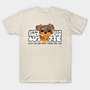 DGBigHeads - Aussie Brown Merle Tan T-Shirt